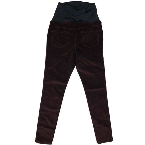 Isabel Maternity Corduroy Pants Burgundy Select Sz - Picture 2 of 4